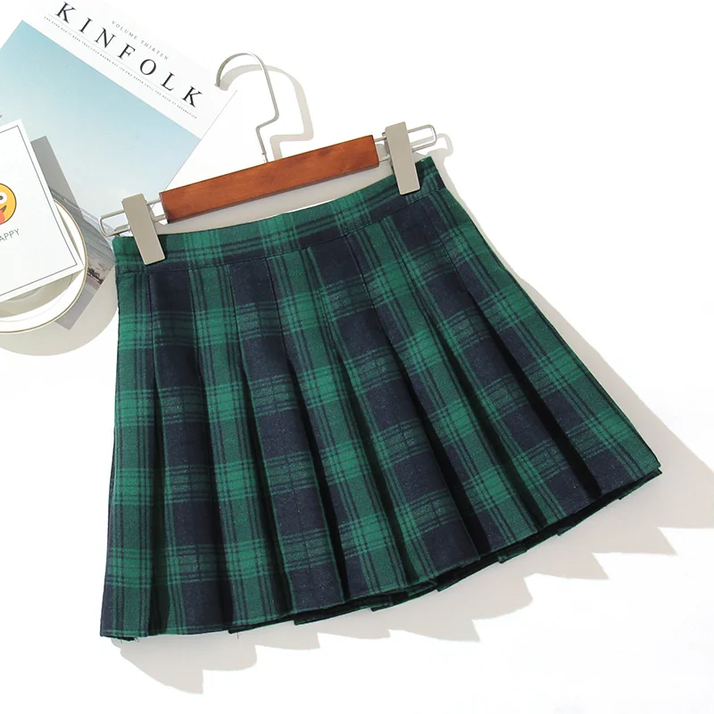 Plaid Women Mini Skirt Summer A-Line Female Pleated Casual High Waist Women Girls Short Streetwear Student Skirts - Image 7