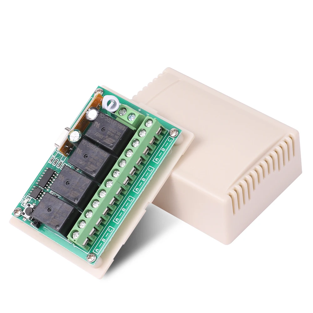 Universal Wireless Remote Control Switch DC 12V 4CH Relay Receiver Module With 4 Channel RF 433 Mhz Transmitter Electronic Lock - الصورة 9