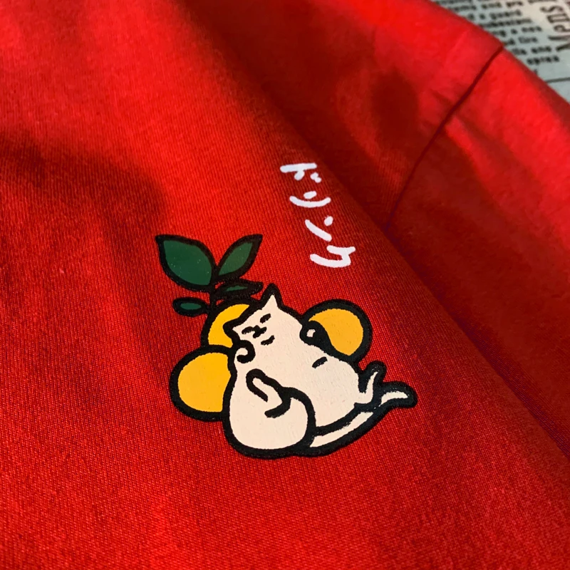 Cute Japanese Cat Print Oversized T-shirt Women Men Short Sleeve Loose Casual Tee Shirt Streetwear Tops Cotton Harajuku Clothing - الصورة 3