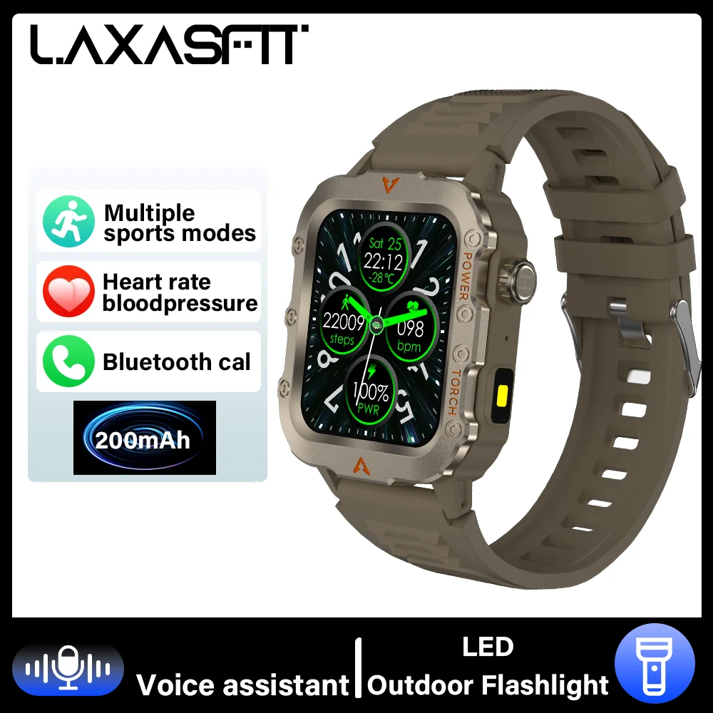 LAXASFIT 2024 New LED Men's Smartwatch Bluetooth Talking Smartwatch Multi Sport Mode Health Monitoring Smart Watch - الصورة 9