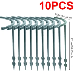 2/12Pcs Plastic Support Pile Stand Plant Support Pile for Flowers Greenhouses Arrangement Fixing Rod Holder Gardening Tools