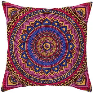 Mandala Print Square Pillowcase Home Decor Car Sofa Cushion Cover