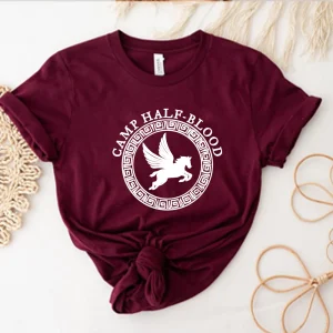Unisex Camp Half Blood T Shirt Fall Training Camp Game Shirt Aesthetic Percy Jackson Shirts Halloween Magical Gift Harajuku Top