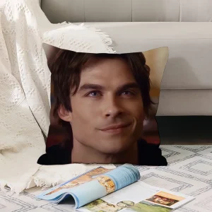 Vampire Diaries Starring D-Damon S-Salvatore Pillow Case Office Cushions Suitable For Sofa Car Bedroom Decorative Cushion Cover