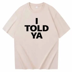 Summer Hot Selling I Told YA Challenger 2024 T-shirt Round Neck Short Sleeved Shirt Fan Gift, Women's Short Sleeved T-shirt