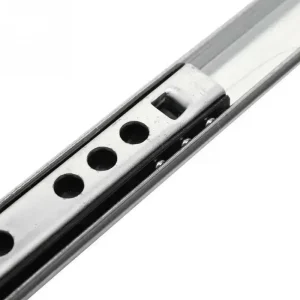 1Pair Drawer Steel Ball Rail Slide Drawer Ball Guide Two Sections 17mm Wide Steel Fold Furniture Hardware Fittings