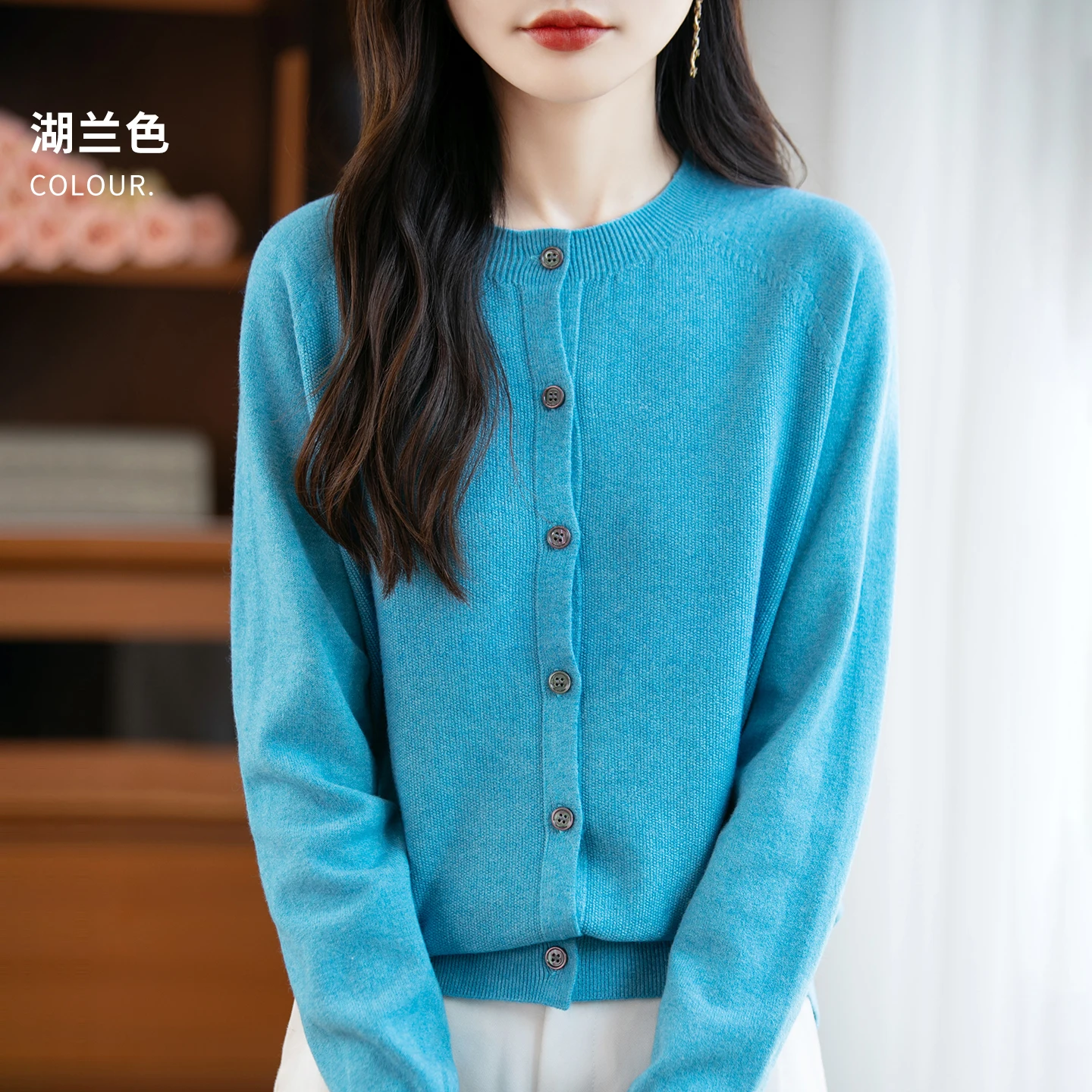 Classic Merino Wool Woman Sweater Basic Female Autumn Winter Knitted Cardigan Elegant Ladies Cashmere Long Sleeve Clothing Tops - Image 22