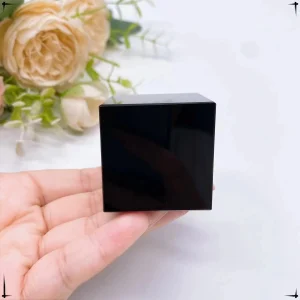 50MM Natural Black Obsidian Cube Crystal Quartz Crystals Stone Polished Specimen Minerals Reiki Healing Stones Home Decor Gift
