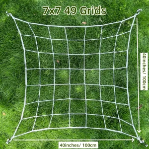4'' Mesh Trellis Netting for Grow Tents Plant Support Elastic ScrOG/ LST/ HST Net with Hooks Grow Box Kit Low Stress Training