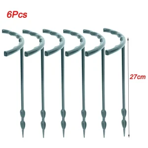 2/6Pcs Plant Support Pile Stand Semicircle Frame Fixed Rod Holder Gardening Arrangement Flower Vine Climbing Bracket Bonsai Tool