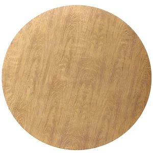 Round Table Cloth Waterproof oil-proof Farmhouse Table Cover Decorative Wood/Woven Texture Desk Cover Tabletop Protection Cloth