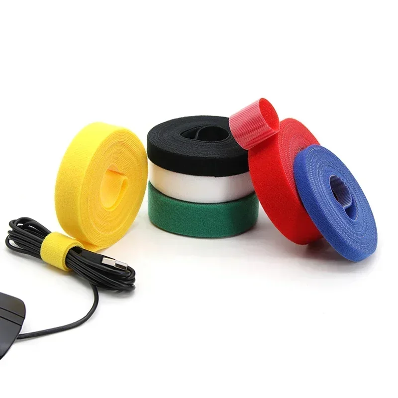 5m/roll Cable Ties Reusable Loop Bundle Self Adhesive Fastener Clip Wire Holder Management DIY Accessories Nylon Strap Organizer - الصورة 5