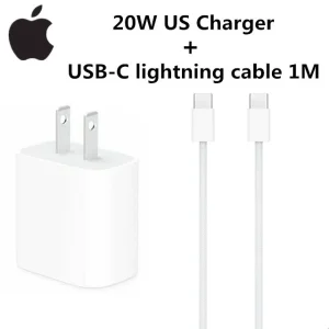Original 20W USB-C Power Adapter For iphone 17 16 15 14 mini Pro Max Type C fast charger for Apple Cable for iPhone X 12 13 Plus