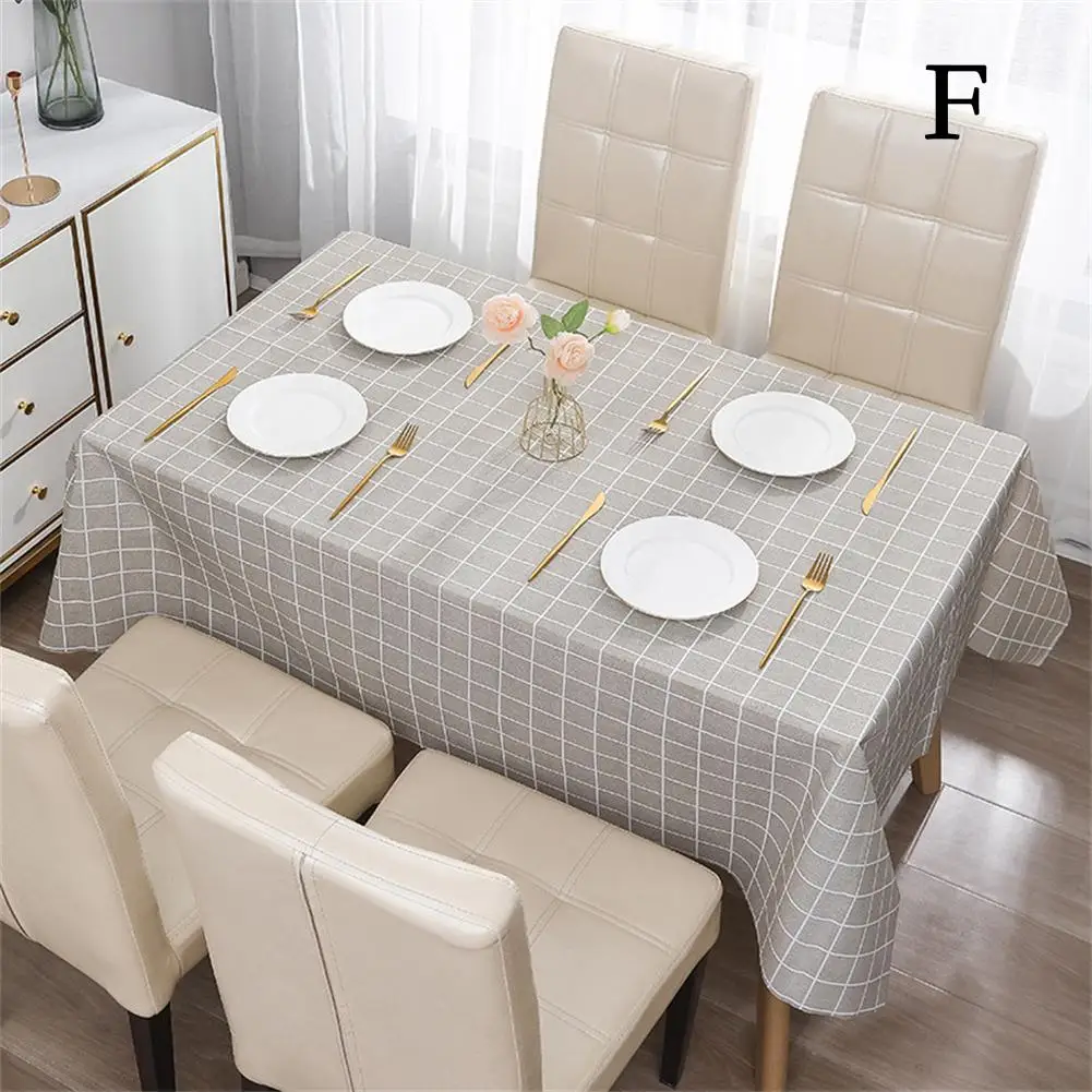 Nordic Style Grid Printed Household Waterproof Oil Resistant Dining Table Cloth Table Cover Party Decoration Rectangular - Image 12