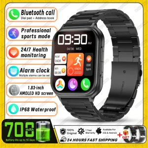 New Bip 6 Pro Smartwatch Women IP68 Waterproof Outdoor Sports Fitness Track Heart Rate GPS Track Bluetooth Call Smartwatches Men