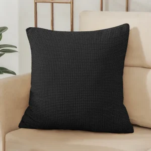40x40 45x45 50x50 Solid Color Jacquard Pillow Cover for Sofa Office Waist Cushion Cover Home Decorative Pillowcase Decoration