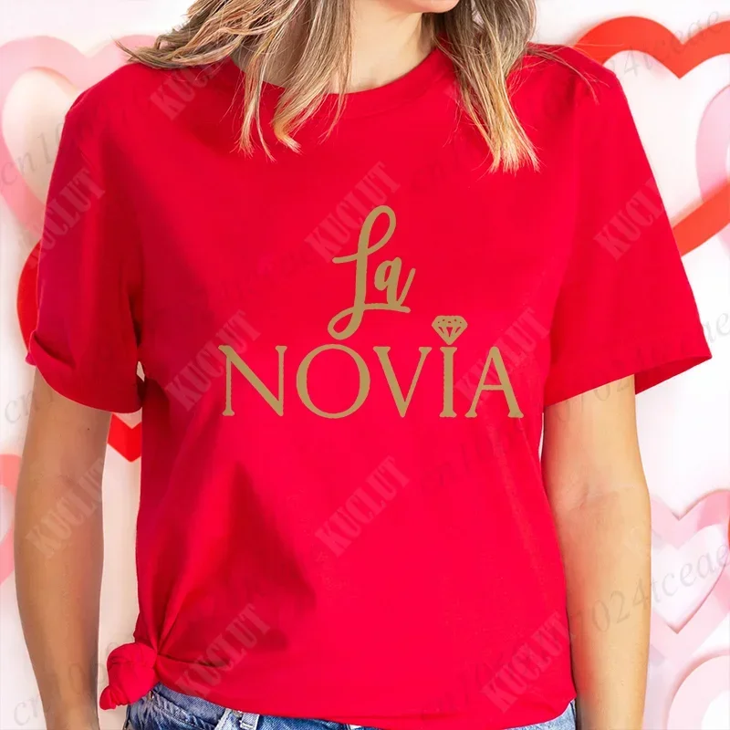 Spanish Team Bride Tribe T-shirt Girls Single Farewell Bachelorette Party Shirt Bridal Shower Wedding Party Tops Women Clothing - الصورة 19