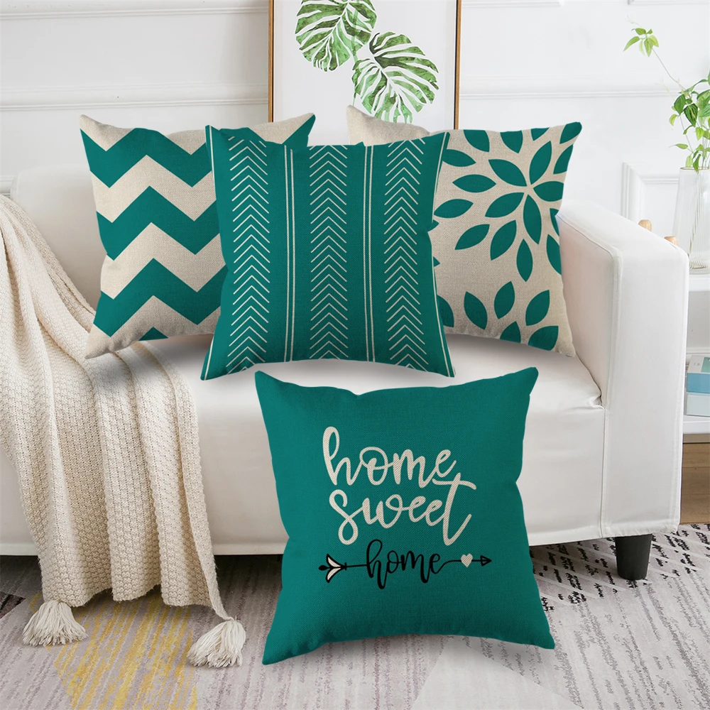 4Pcs Linen Square Cushion Cover,single-sided Printed Pillowcase ,Home Decor ,Room Decor,Living Decor,Bedroom Decor - Image 2