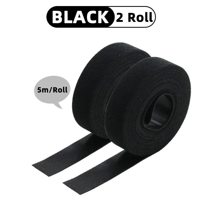 5m/roll Cable Ties Reusable Loop Bundle Self Adhesive Fastener Clip Wire Holder Management DIY Accessories Nylon Strap Organizer - الصورة 21