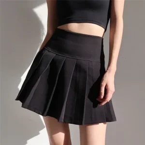 American School Y2k Style Summer Short Pleated Skirt For Women 2024 High Waist Sexy Hotsweet Mini Skirts Female