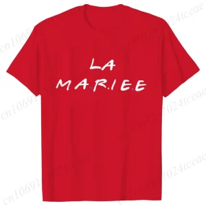 Team De La Mariée T-shirt French Evjf Futur Bride Tees Friends Single Farewell Bachelorette Party Tees Shirt for Women Clothing