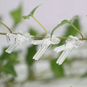 20-100PCS 15x30MM Grafting Clips Tomoto Eggplant Vegetables Grafted Clamp Garden Plants Seedling Tools Transparent Plastic Joint