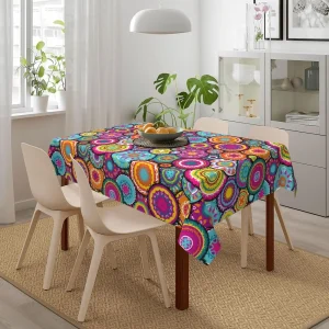Tropical Hawaiian Leaves Turquoise Leaf Pattern Tablecloths Summer Washable Picnic Party Rectangle Table Cover Home Dining Decor
