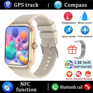 2026 New Health smart Watch Heart Rate Blood Oxygen Blood Pressure Monitoring Bluetooth Call GPS Movement Trajectory Smartwatch