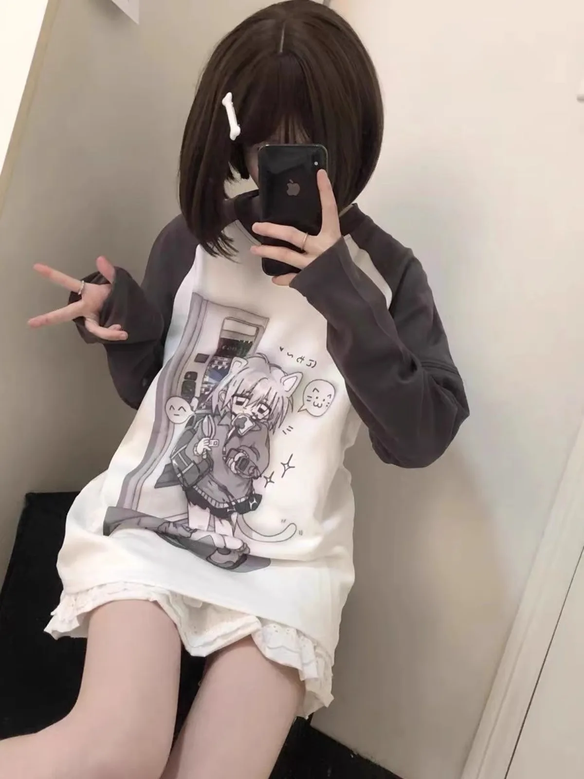 Japanese Woman Clothing With Removable Sleeve T-shirts Short Long Sleeve Female Clothing 2000s Summer Spring Kawaii y2k Clothes - Image 3