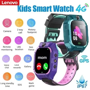 Lenovo Q19 Kids Smart Watch GPS Location Tracker Sim Card Waterproof Call Camera Mobile Smartwatch For iPhone Android For Gift