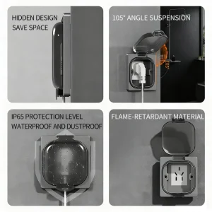 IP65 Waterproof Outdoor Socket, 16A High Power Wall Plate, 250V US/Thai Style 10A Receptacle, Bathroom & Weatherproof Electrical