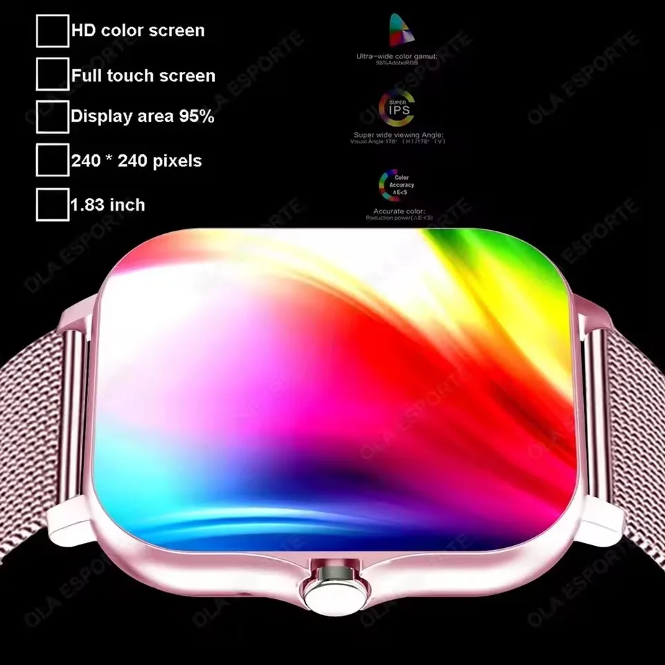2025 Smart Watch 2.01‘’ Full Touch Amoled BT Call Sport Waterproof Watches Heart Rate Blood Pressure SmartWatch for Men Women - الصورة 2
