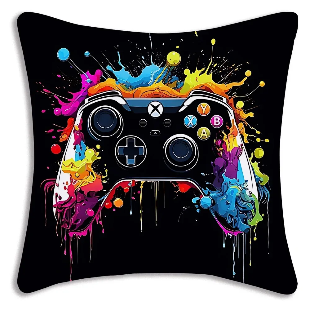 Cool game handle printed pillowcase, bedroom room decoration, game hall sofa chair cushion cover, decoration - الصورة 18