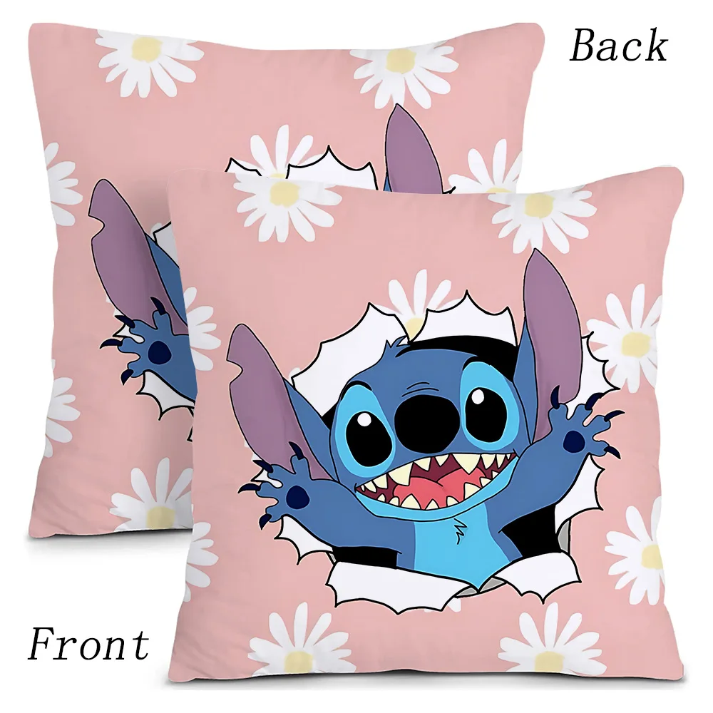 Hot Cartoon Anime S-Stitchs Pillow Covers Cartoon Sofa Decorative Home Double-sided Printing Short Plush Cute Cushion Cover - Image 4