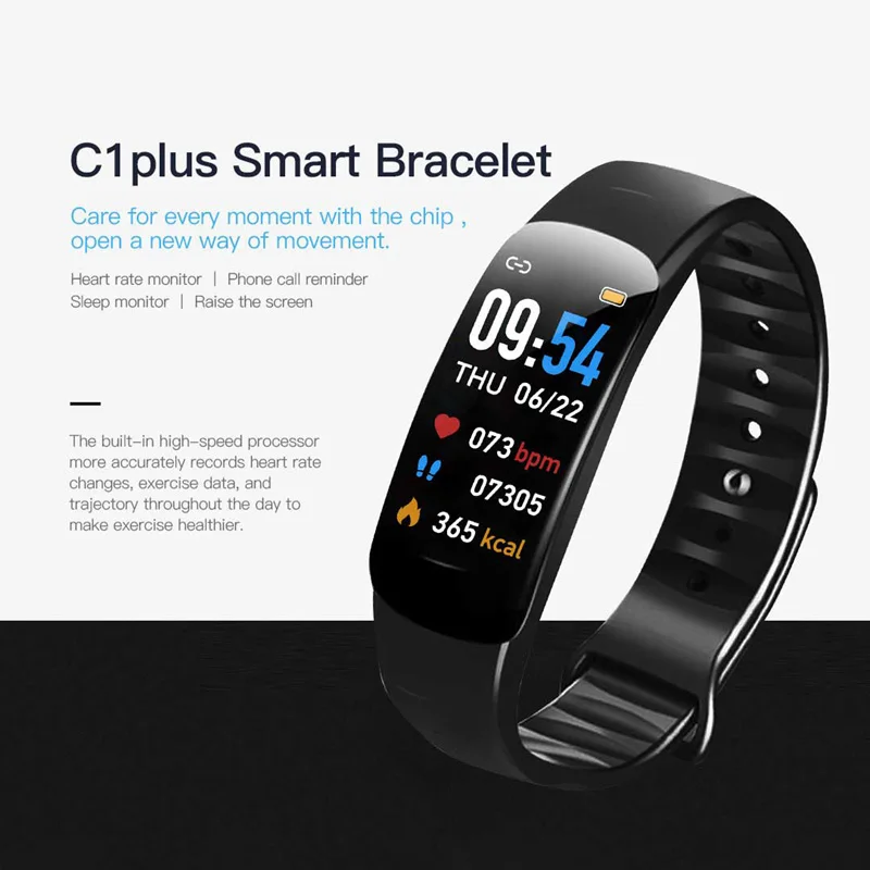 Lenovo Smart Watch C1 Plus 5.3Bluetooth Step Counting Sports Bracelet Fitness Tracker Heart Rate Blood Pressure Sleep Men Women - Image 2