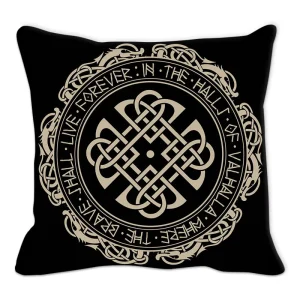 Viking Amulet Pillowcase Sofa Cushion Home Decor  Black and White Geometric  Cover