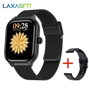 LAXASFIT New 2.01 Inch Smart Watch Man Woman Gift Full Touch Screen Sports Fitness Watch BT Call Digital Smart Watch
