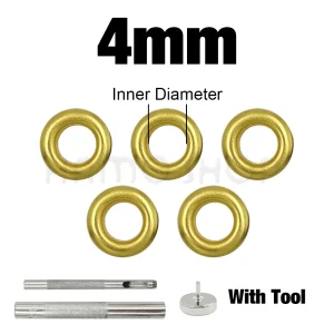 100set Gold Color Metal Eyelet Grommets With Eyelet Punch Die Tool Set For Leathercraft DIY Clothing Shoes Belt Bag Accessories