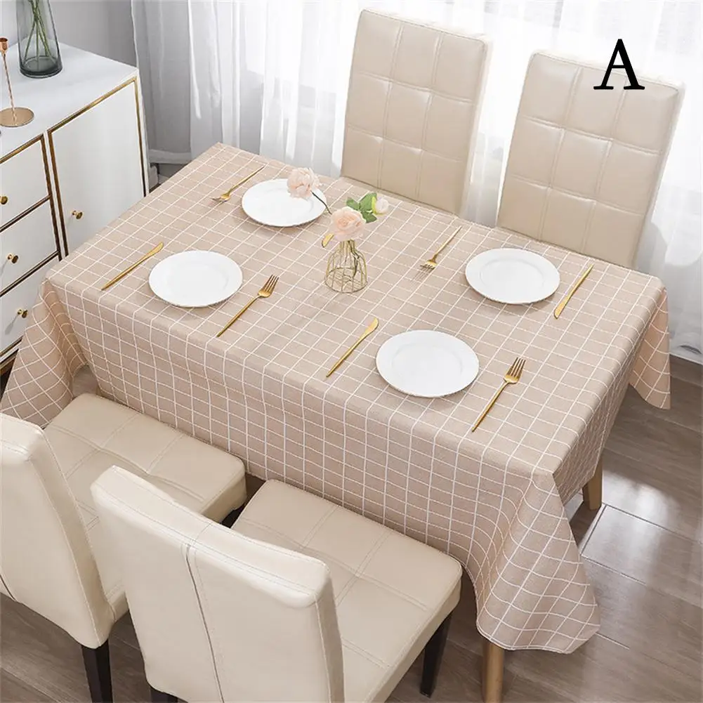 Nordic Style Grid Printed Household Waterproof Oil Resistant Dining Table Cloth Table Cover Party Decoration Rectangular - Image 7