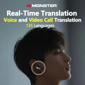 New Monster MQT52 AI Translation Headphones Wireless Bluetooth 5.4 Low Latency Headphones Real-Time Language Translation Earbuds