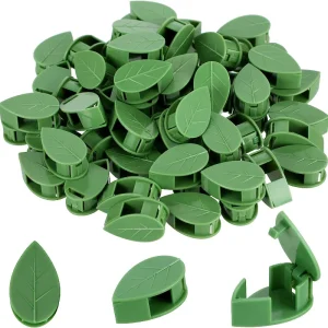 Plant Climbing Wall Fixture Clips Acrylic Sticker Green Leaf Simula Self-Adhesive Hook Plant Vine Traction Indoor Outdoor Decor