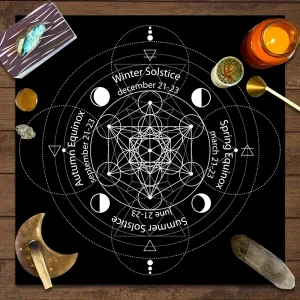 1pc Tarot card tablecloth, twelve constellations divination, starry sky altar cloth, Tarot card game decoration tablecloth