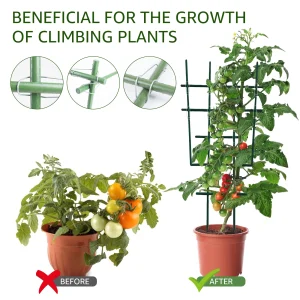 50Pcs Plant Trellis Connecting Buckles Pipe Support Fixing Clip Steely Plant Vine Climbing Pole Cages Connector Garden Vegetable