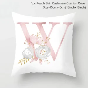 45x45cm Pink Letter Cushion Pillowcase Decorative Sofa Polyester