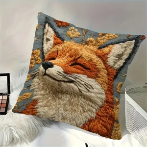 Fox printed pillowcase: comfortable and cute home decoration sofa cushion cover, home decoration, 2D printing