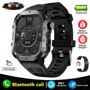 New Military GPS Smart Watch Men Flashlight Health Monitor Waterproof Outdoor Sports Fitness Bluetooth Call Smartwatch Men Women