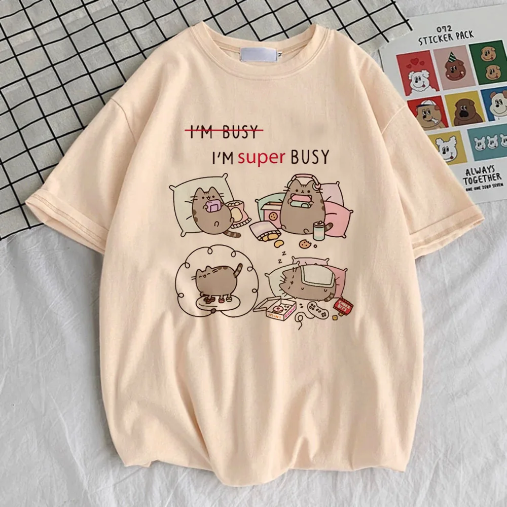 Pusheen shirt teen Y2k 2000s Graphic Retro 80s kawaii t shirt Digital University Vintage harajuku Grunge hip hop - Image 6