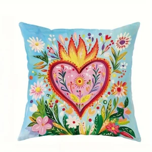 Home Decor Colorful Floral & Animal Pattern Pillow Covers Pattern Cushion Cover Suitable For Sofa Bedroom Car Pillow Cover