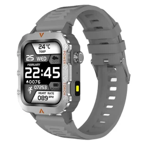 Flashlight Smartwatch Fitness Clock Health Monitor Waterproof Smart Watch Bluetooth Call Sports Watches for Man IOS Android 2025