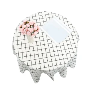 Simple checkered tablecloth, waterproof and oil-resistant tablecloth, home living room coffee table, placemat and tablecloth